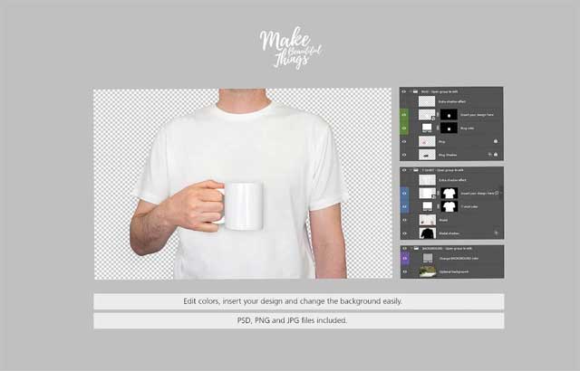 Mug-Mockup-And-Editable-T-Shirt-ByMake-Beautiful-Things-Free-Download