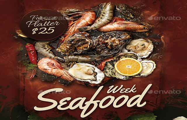 Seafood Flyer Template 24092695 Free Download PSDLY