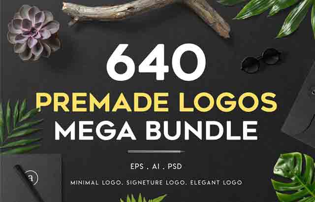 640 Premade Logos Mega Bundle ByXpertgraphicD Free Download