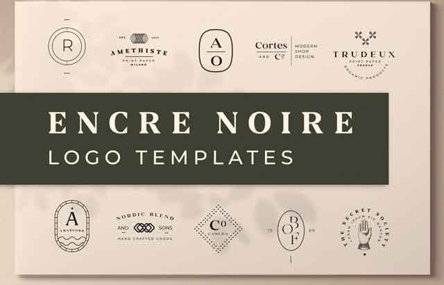 Encre Noire Logo Template ByNues Design CreativeMarket Free Download