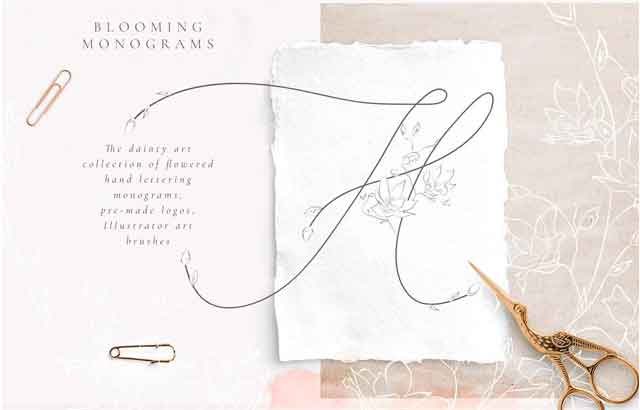 Tender Feeling Monograms Logos ByOlya.Creative Free Download