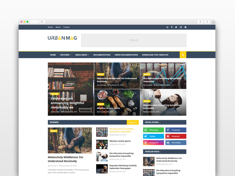 Urban Mag Blogger Template Premium Free 2 Urban Mag Blogger Template Premium