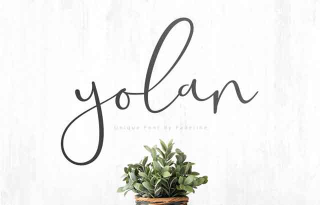 Yolan Unique Font ByFadeLine Studio Free Download PSDLY