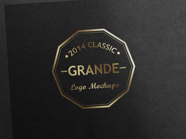 Free Gold Effect Logo Mockup