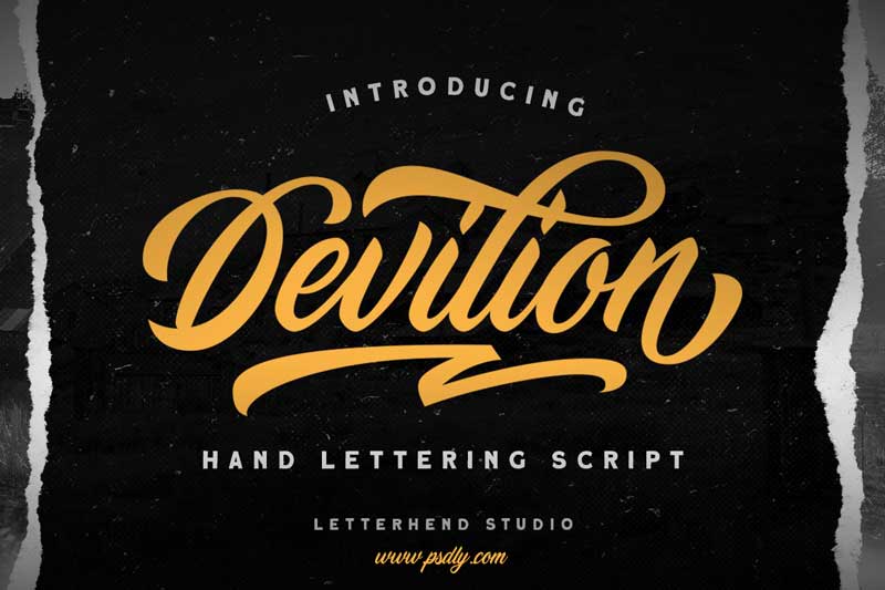 Devilion Hand Lettering Script Download