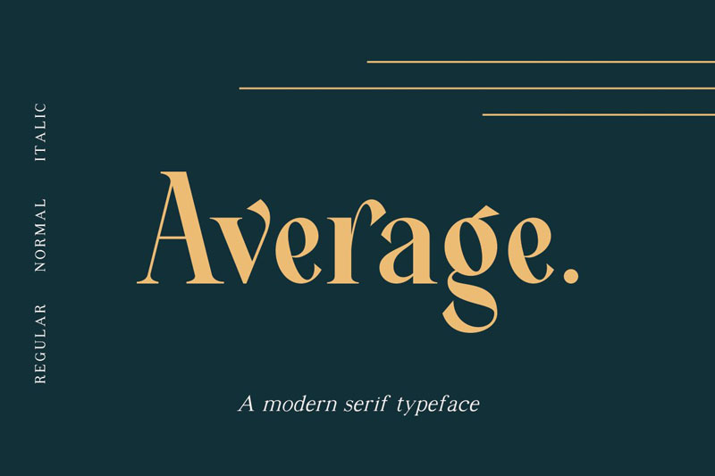 Average Modern Serif Typeface