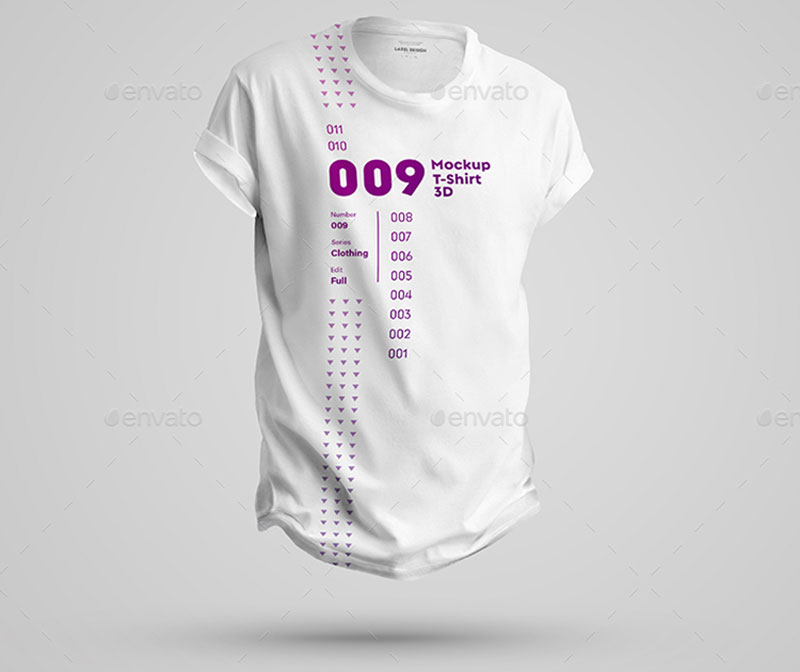 6 Mockups Men T-Shirts 3D