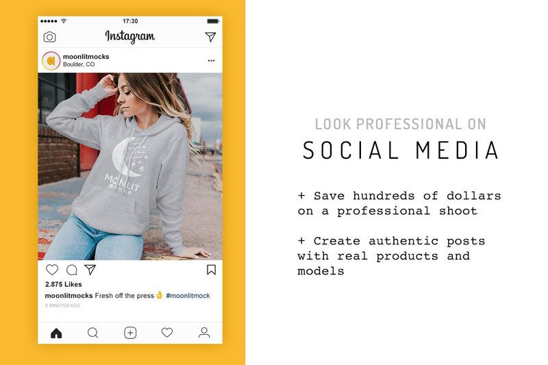 Bella Canvas Sweatshirt Mockup 3719 4