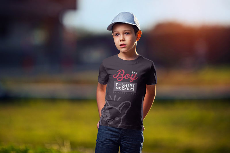 Boy T Shirt Mock Up Set 2