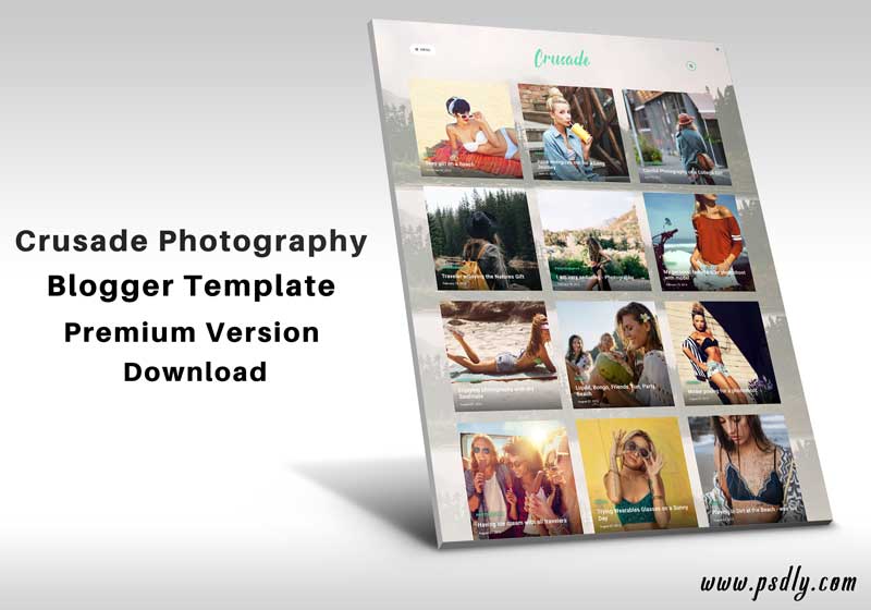 Crusade Photography Blogger Template Premium Free