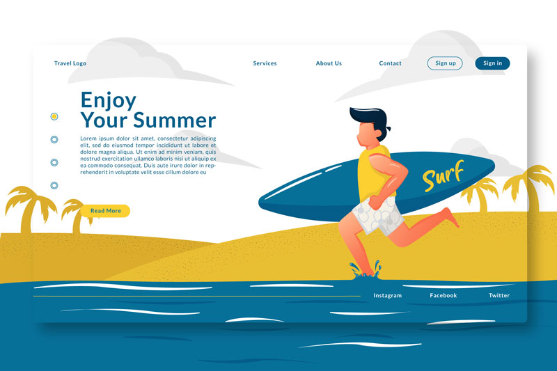 Enjoy Your Summer Landing Page GR
