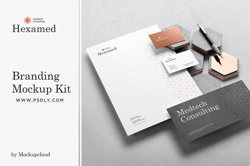 Hexamed Branding Mockup 4126226 Free Download
