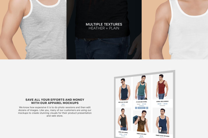 Mens Tank Top Mockup Set 2