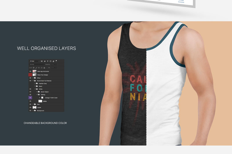 Mens Tank Top Mockup Set 4