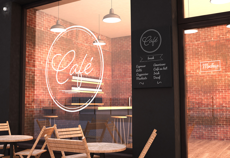 Outdoor Cafe Mockup