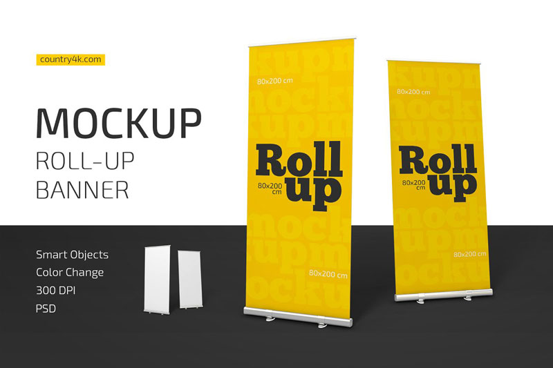 Roll Up Banner Mockup
