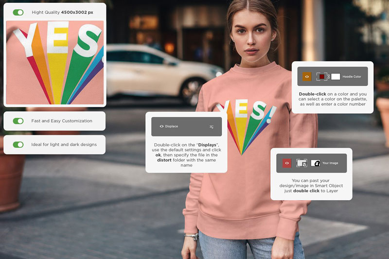 Sweatshirt Mock Up Street Fashion 2