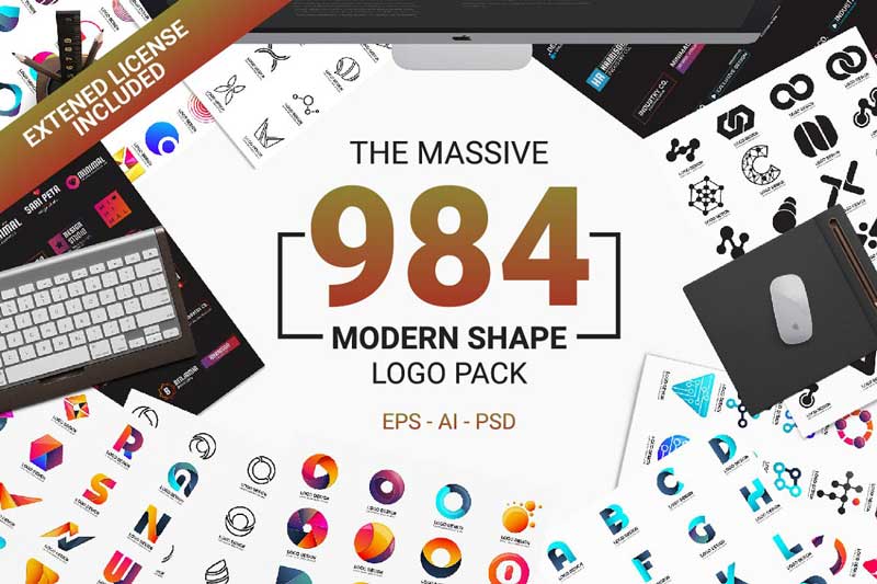 984 Modern Logo Shape