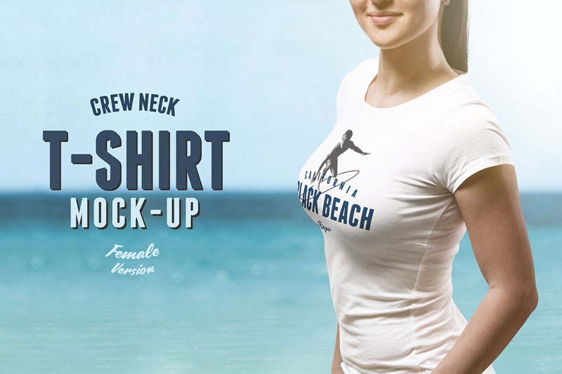 Best Female PSD T shirt Mockup For Portfolio Presentaion