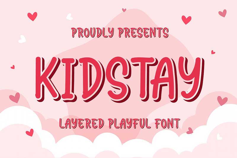 Kidstay Layered Playful Font Free Download