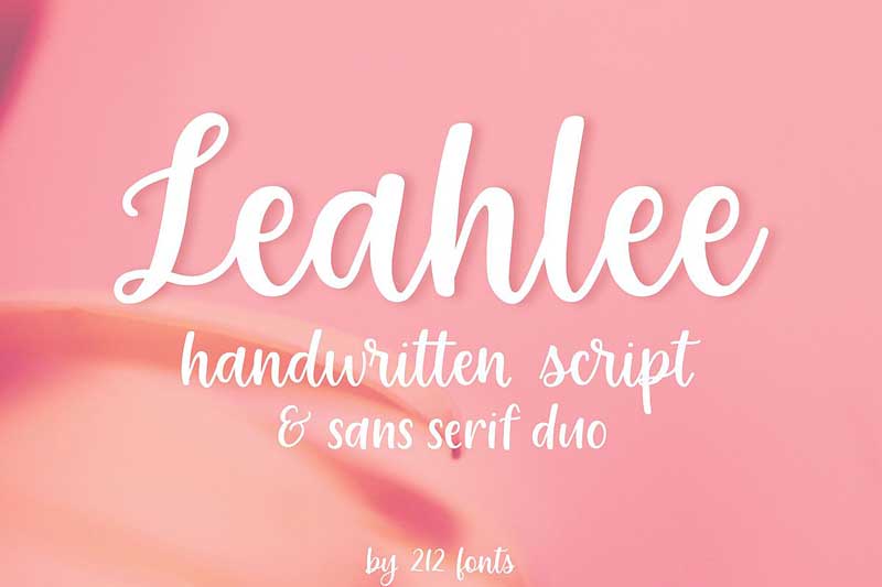Leahlee Script and Sans Handwritten Feminine Font Duo Free Download