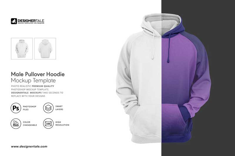 Men Hoodie Mockup