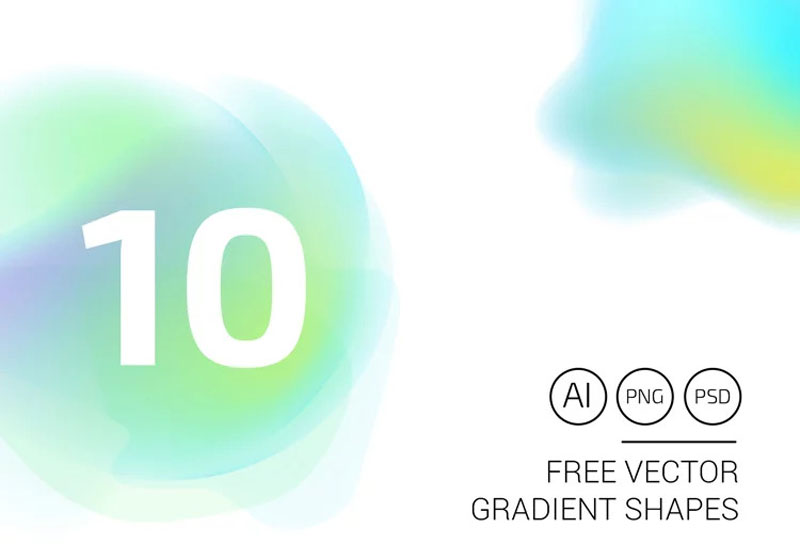 10 Gradient Shapes in Vector