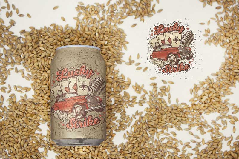 12oz Malt Beer Can Logo Mockup 4733212