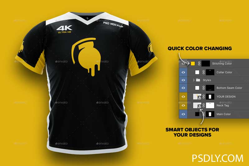 4K Esports Jersey Design Mockup 1
