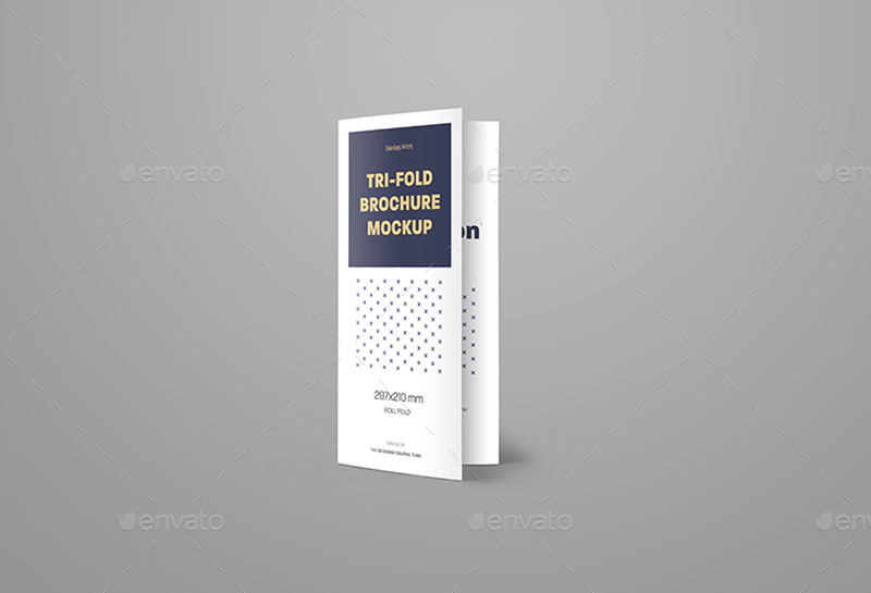 7 Mockups Leafleat DL Trifold Brochure 26080549