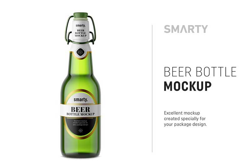 Beer bottle mockup