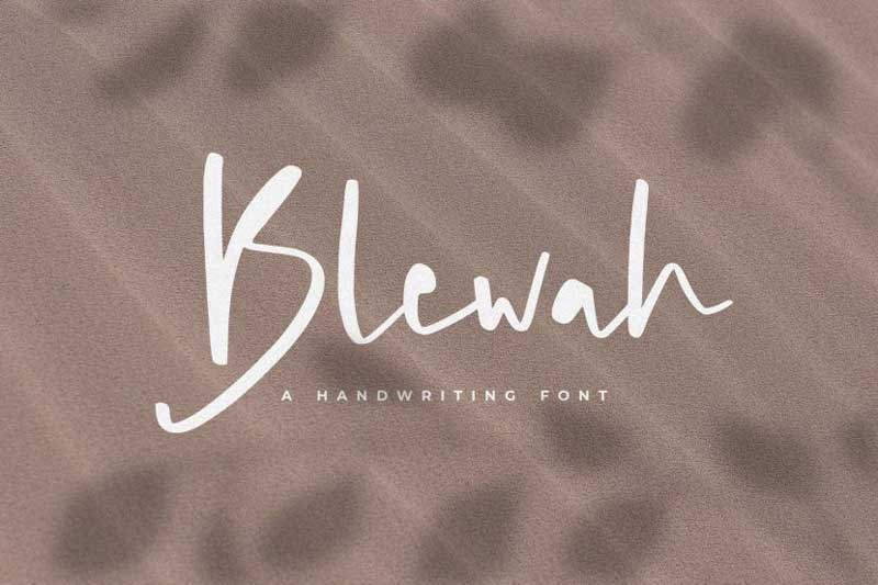 Blewah A Handwriting Font Free Download
