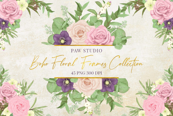 Boho Floral Frames Borders Wreath Clipar Graphics 3069225 1 1 580x387 1