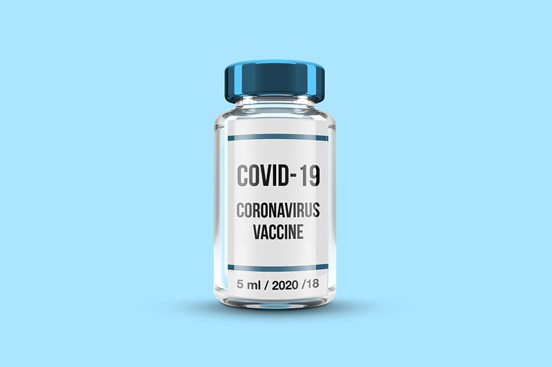 Coronavirus vaccine Mockup