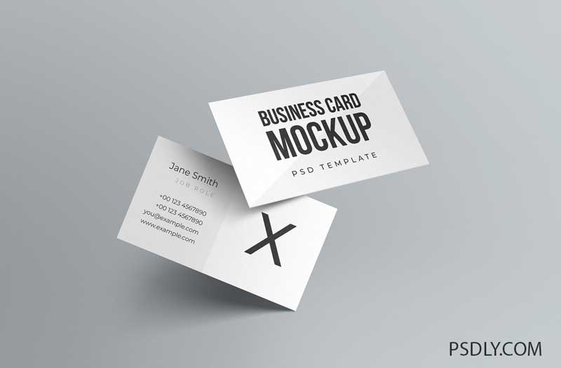 Floating Business Card Mockup 280081026