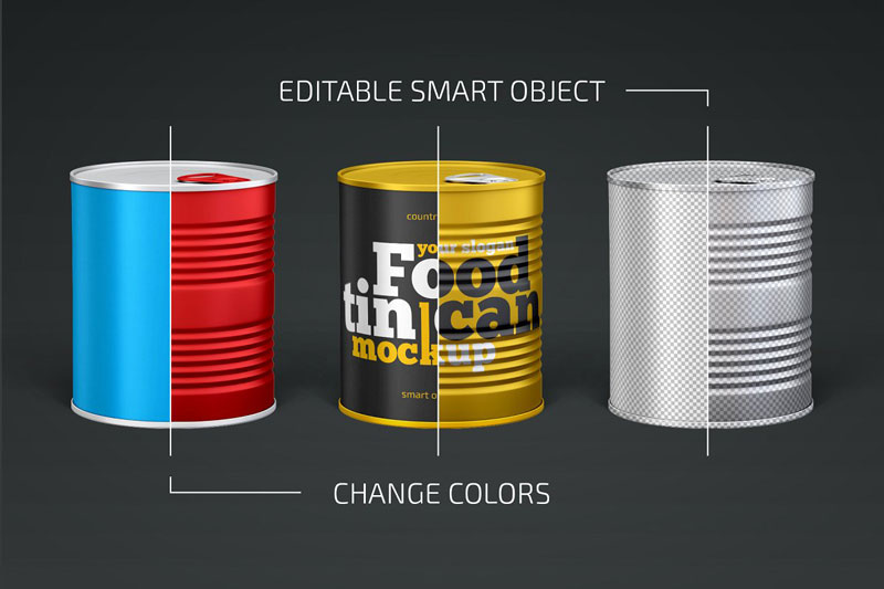Food Tin Can Mockup 4473944