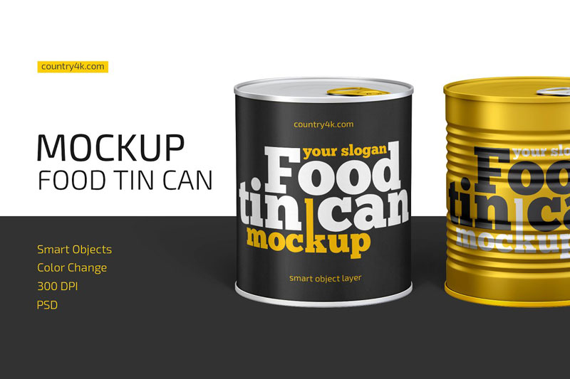 Food Tin Can Mockup 4473944