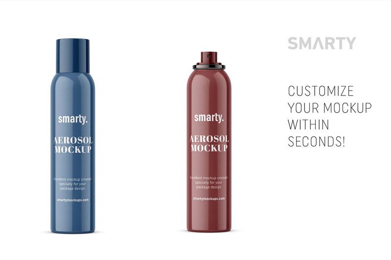 Glossy aerosol bottle mockup 4658939 2