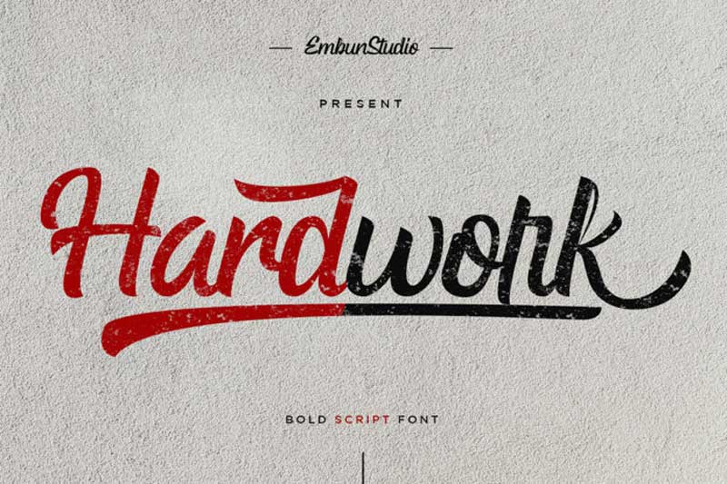 Hardwork Bold Script Font