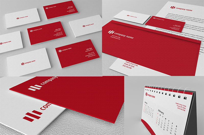Minimalism Stationery Mockups