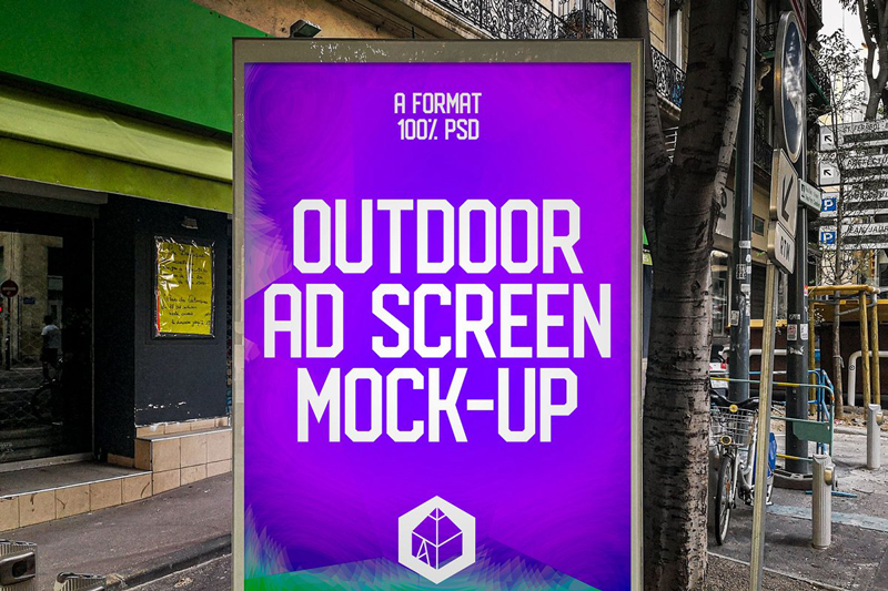 Outdoor Ad Screen MockUps 1