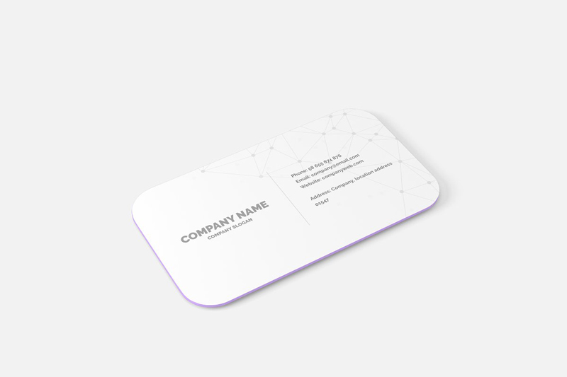 Rounded Corner Business Card Mockup 1