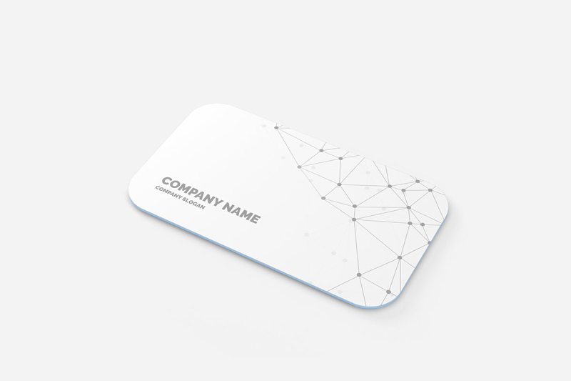 Rounded Corner Business Card Mockup 3