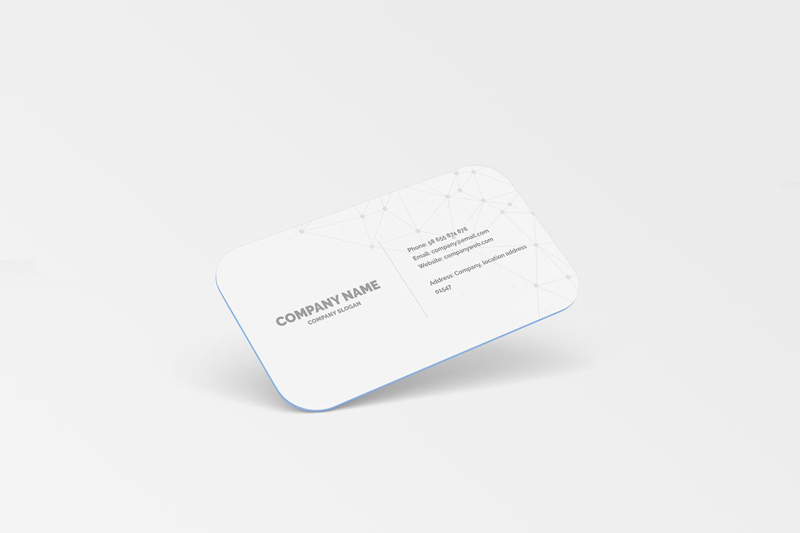Rounded Corner Business Card Mockup