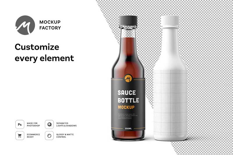 Sauce Bottle Mockup 1