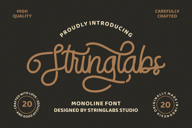 StringLabs Monoline Retro Font 4698593