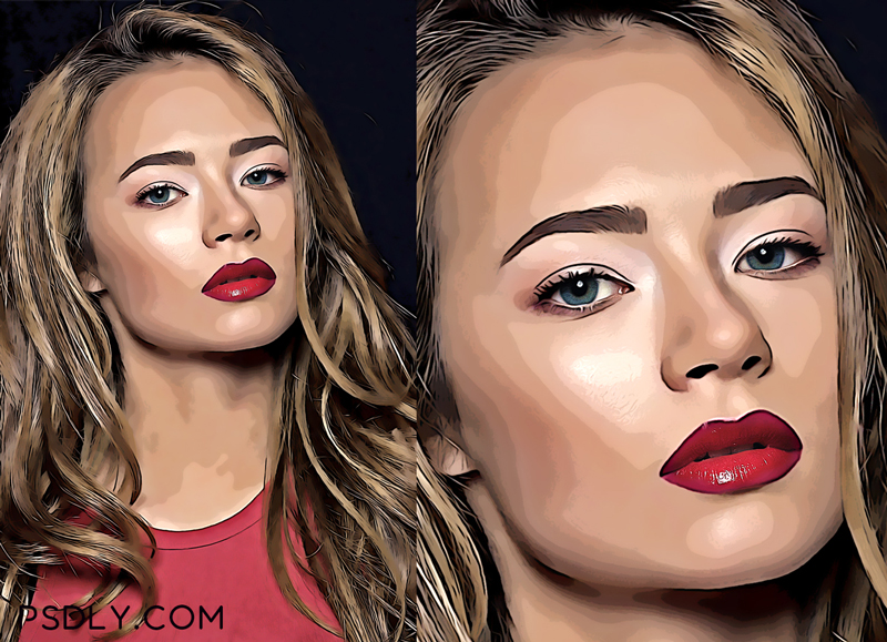 Vector Portrait Photoshop Effect