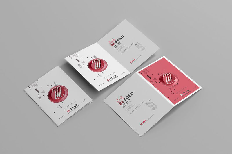 A4 Bi-Fold Brochure Mockups 4713388