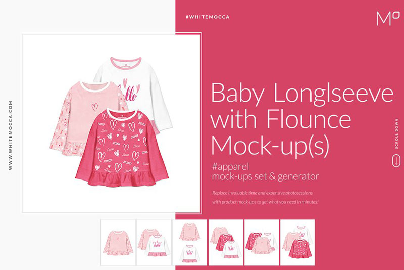 Baby Longsleeve with Flounce Mock up 4662103