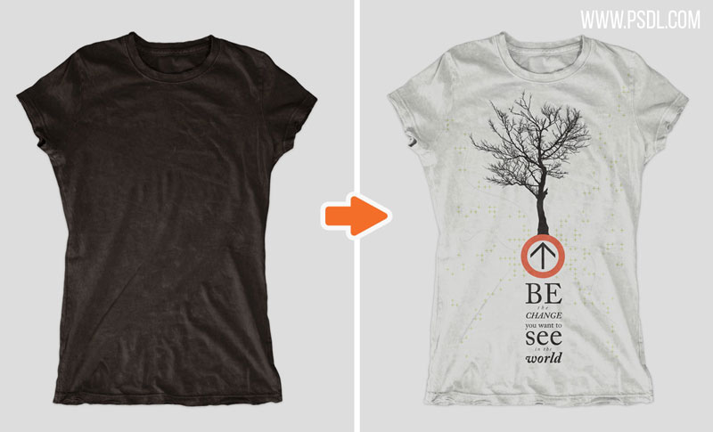 Distressed Shirt Mockup Template